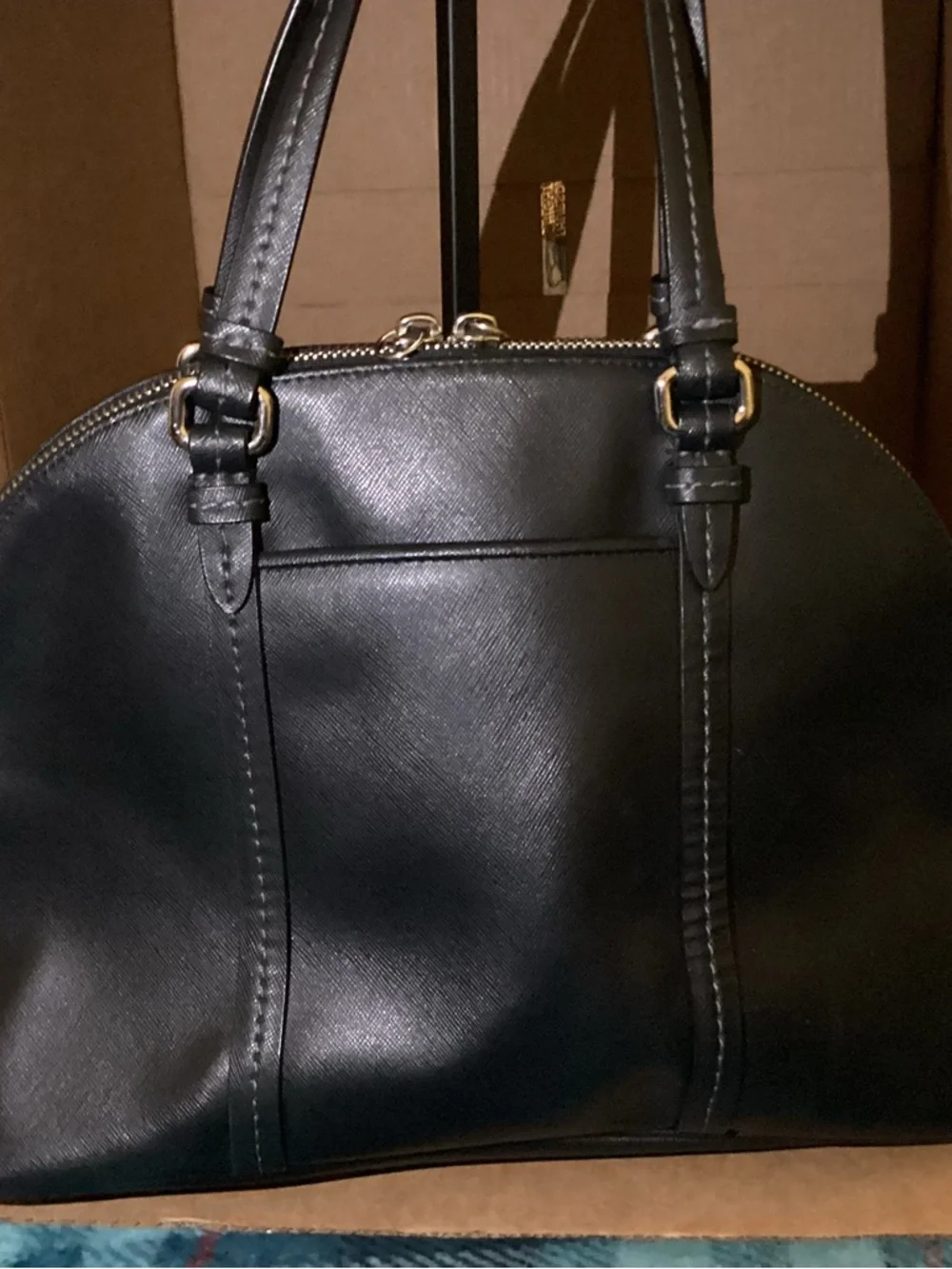 Coach Peyton Leather Cora Domed Satchel Bag J1381-F25671 - Picture 3 of 11